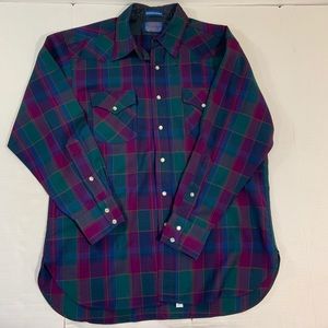 Pendleton Shirts - Pendleton USA Wool Pearl Snap Shirt Plaid L Pendleton Shirts - Pendleton USA Wool Pearl Snap Shirt Plaid L
